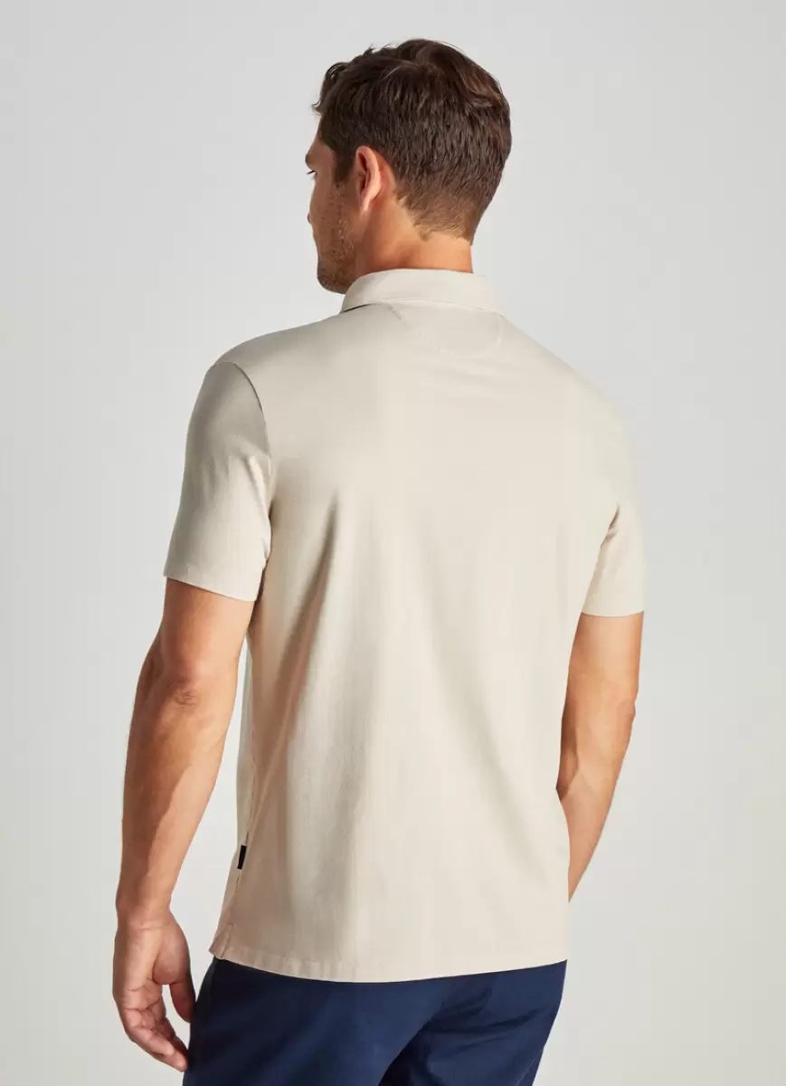Hombre Light Beige Faconnable Polo Algodón Jersey Polos Y Camisetas - 3