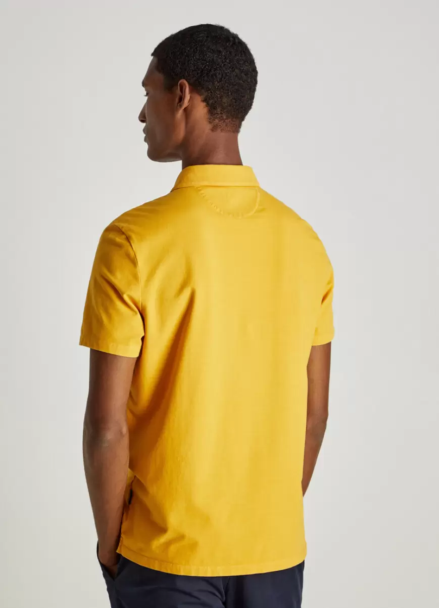 Hombre Polo Algodón Jersey Faconnable Polos Y Camisetas Honey Orange - 3