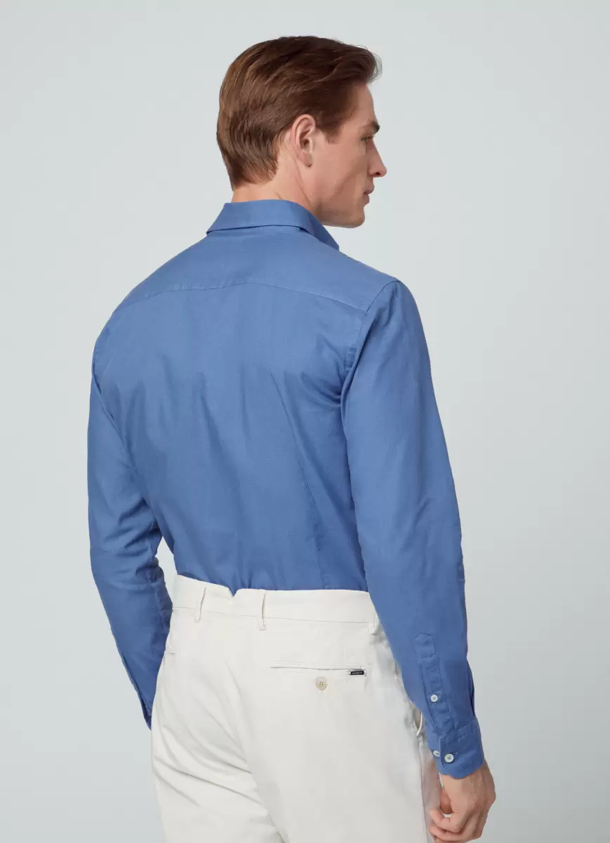 Oxford Blue Nuevo Producto Camisa Algodón Oxford Fit Slim Camisas Hackett London Hombre - 2