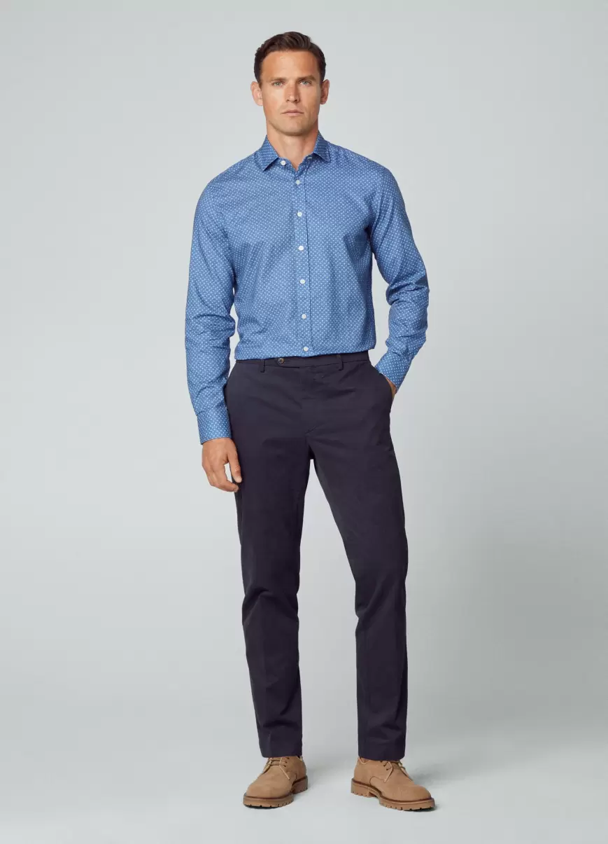 Hackett London Camisa Estampado Floral Fit Slim Descuento Hombre Camisas Navy/Blue - 4