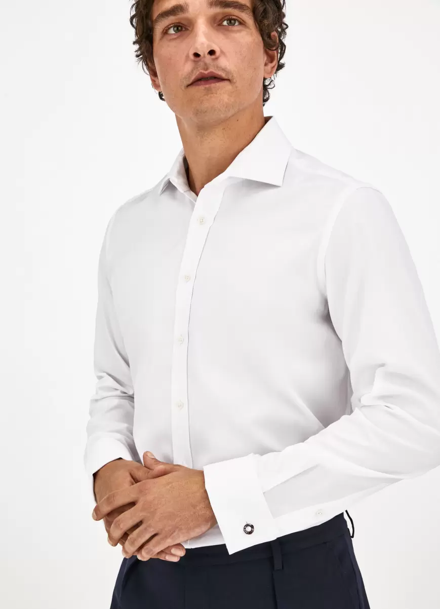 Camisa De Algodón Fit Clásico Recomendado Camisas Hombre White Hackett London - 1