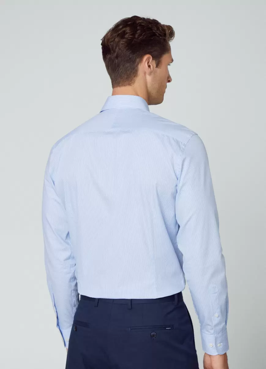 Camisa Estampado Cuadros Fit Slim Hombre Calidad White/Blue Hackett London Camisas - 2
