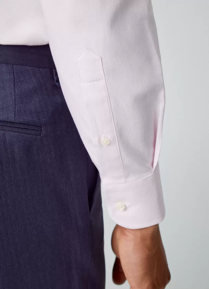 Camisas Hombre Pink/White Complejidad Hackett London Camisa Estampada Fit Slim - 3