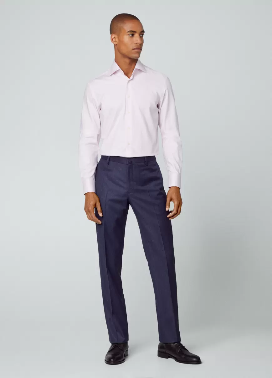 Camisas Hombre Pink/White Complejidad Hackett London Camisa Estampada Fit Slim - 4