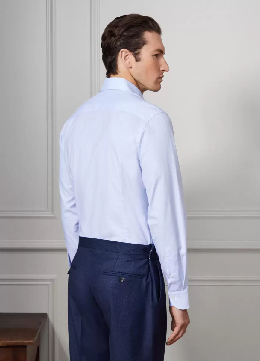 Camisa Cuadros Fit Slim Hackett London Diseño Blue/White Camisas Hombre - 2