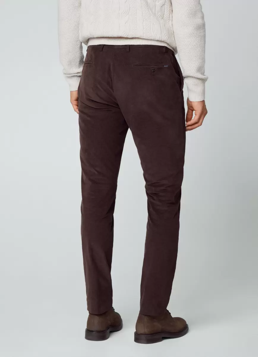 Chino Texturizado Fit Slim Chocolate Brown Hombre Hackett London Pantalones Y Chinos Diseño - 3