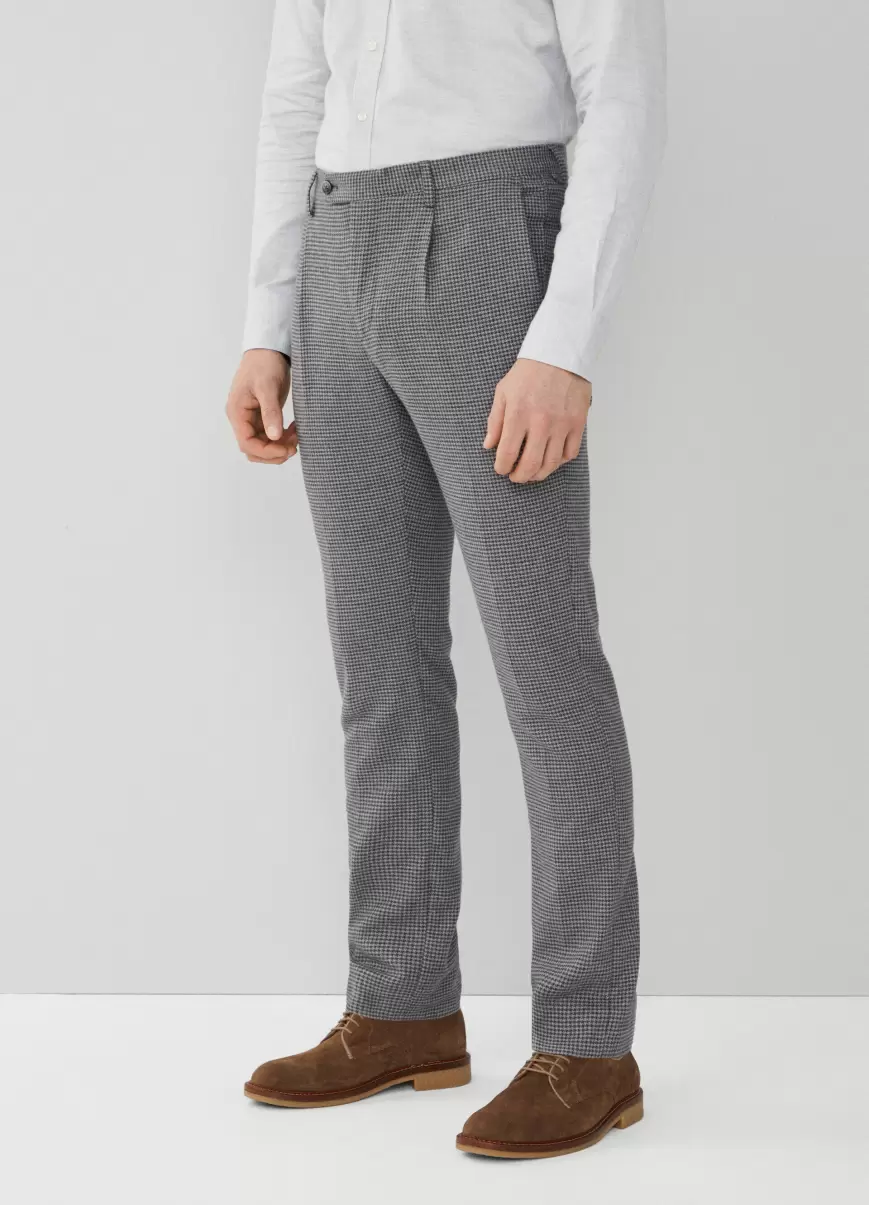 Pantalones Y Chinos Hombre Grey Hackett London Descuento Pantalón Pata De Gallo Fit Slim - 1