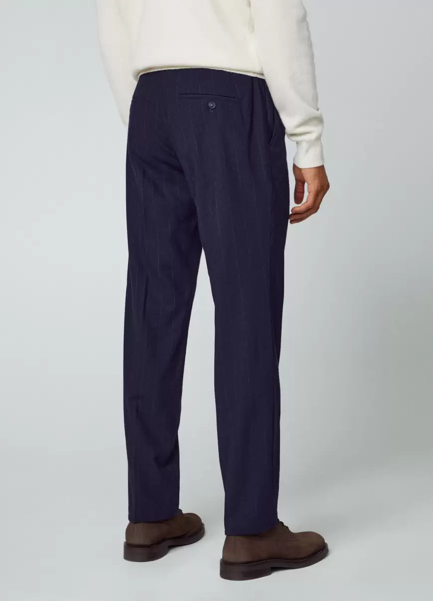 Navy Simplicidad Pantalones Y Chinos Hackett London Hombre Pantalón Estampado De Rayas - 3