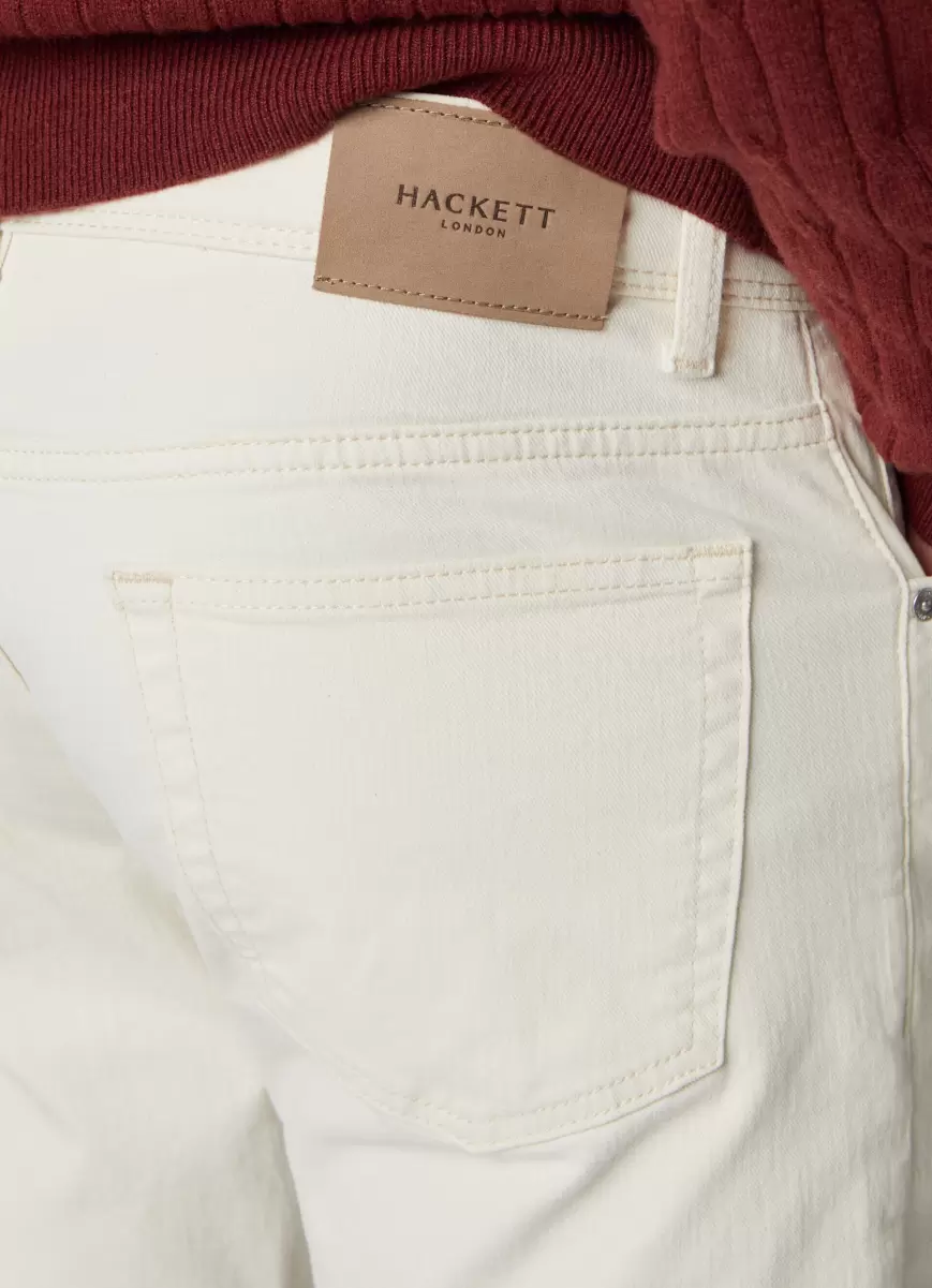 Venta Pantalones Y Chinos Ecru White Jeans Ecru Fit Slim Hackett London Hombre - 4