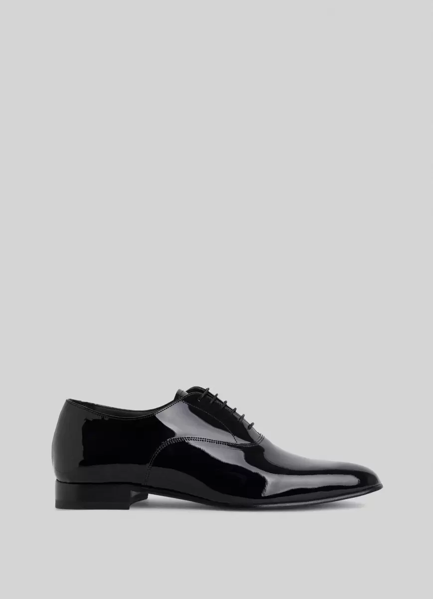 Hombre Zapatos Oxford Charol Black Zapatos De Vestir Popular Hackett London