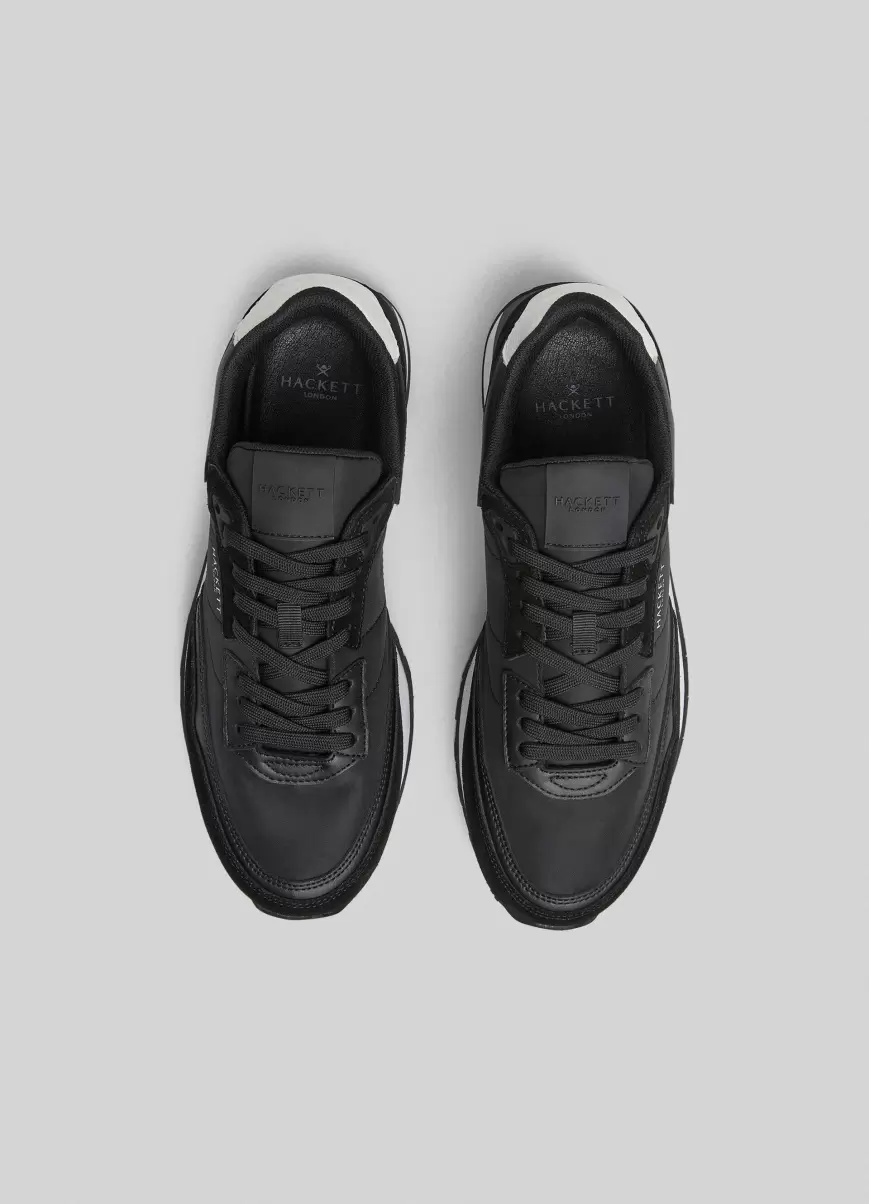 Hombre Black Nuevo Producto Zapatillas Running Combinadas Hackett London Zapatillas Deportivas - 2