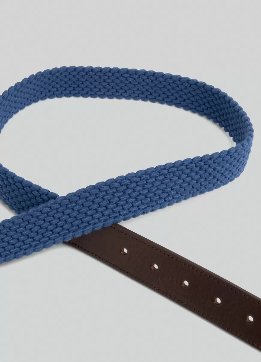 Cinturones Mid Chambray Hombre Nuevo Producto Hackett London Cinturón Trenzado - 1