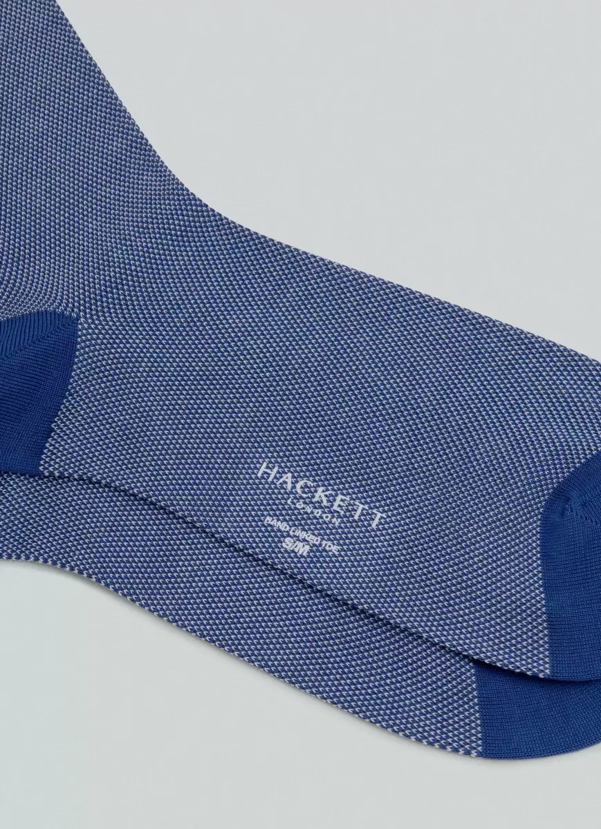 Hackett London Calcetines Algodón Ojo De Perdiz Hombre Calcetines Y Ropa Interior Salida Royal Blue - 1