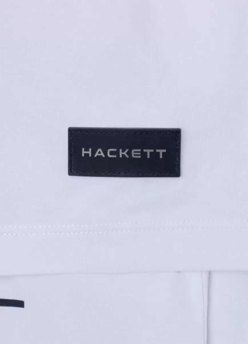 Garantizado White Hackett London Camisetas Y Sudaderas Camiseta Logo Estampado Fit Clásico Hombre - 3