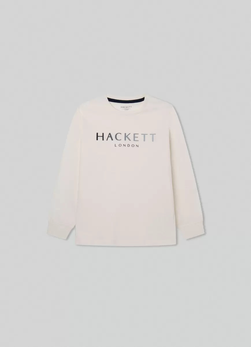 Camiseta Logo Estampado Hombre Camisetas Y Sudaderas Venta White Hackett London