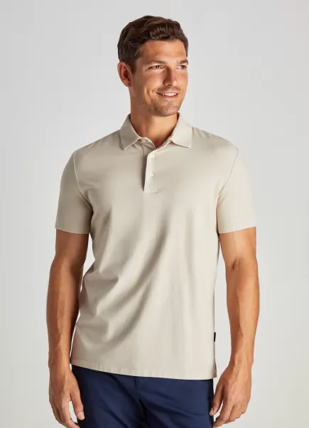 Hombre Light Beige Faconnable Polo Algodón Jersey Polos Y Camisetas