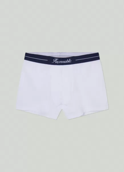 White Ropa Interior Bóxers Trunk Pack 2 Faconnable Hombre