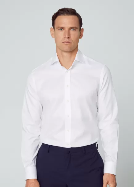 Camisa Oxford Fit Slim White Hombre Hackett London Autorización Camisas