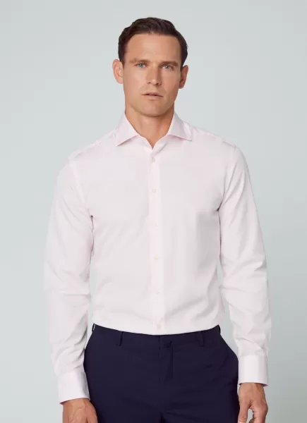 Pink Hackett London Camisas Hombre Barato Camisa Algodón Fit Slim
