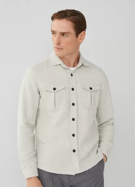 Sobrecamisa De Algodón Camisas Hackett London Grey Hombre Personalización