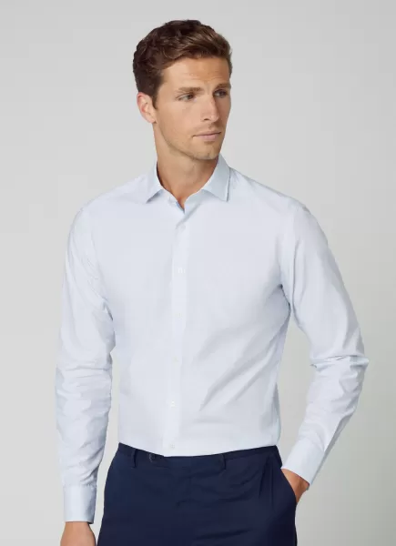 Fit Slim Camisa Cuadros White/Blue Hombre Camisas Hackett London Edicion Limitada