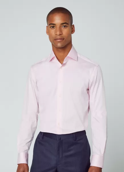 Hackett London Camisa De Sarga Algodón Fit Slim Pink Vender Hombre Camisas