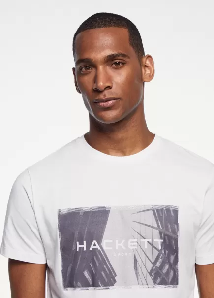 Camiseta Estampada Fit Clásico Ventaja Hackett London Camisetas Hombre White