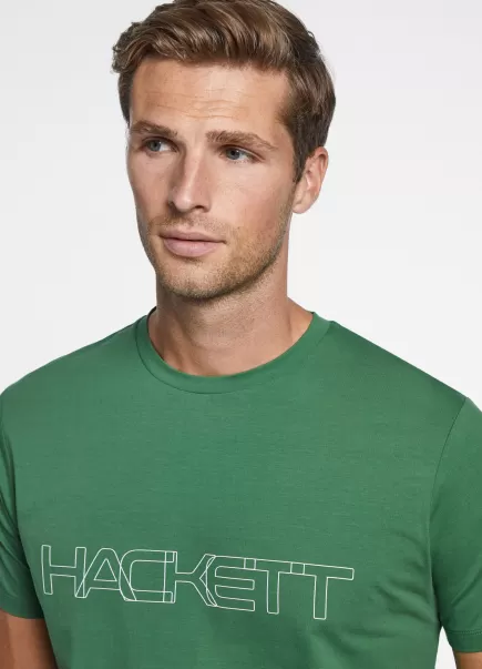 Disponible Green Camisetas Camiseta Básica Logo Estampado Hackett London Hombre