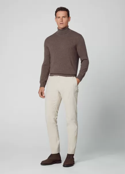 Hackett London Chino Texturizado Fit Slim Pantalones Y Chinos Ivory White Hombre Popularidad
