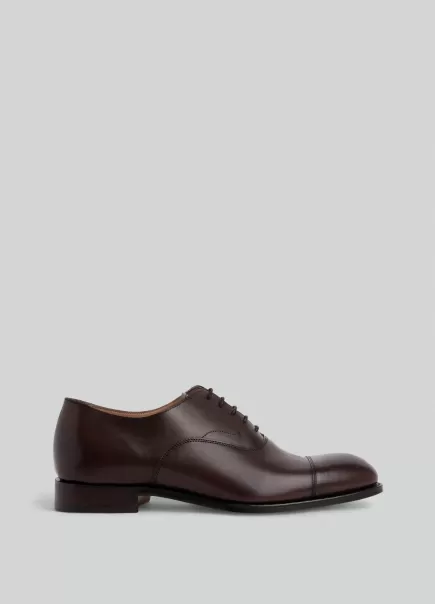 Dark Brown Zapatos Oxford Piel Hackett London Zapatos De Vestir Económico Hombre