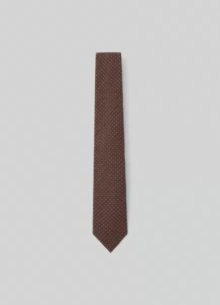 Brown Corbatas Y Pañuelos De Bolsillo Precio Razonable Hackett London Corbata Estampado Mini Lunares Hombre