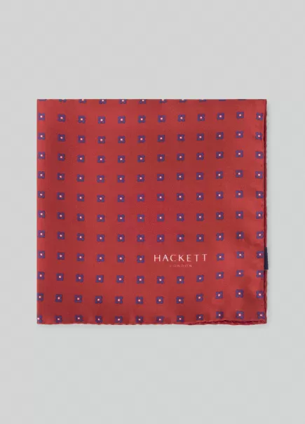 Hombre Hackett London Corbatas Y Pañuelos De Bolsillo Recomendar Pañuelo Seda Flores Red