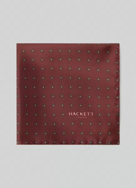 Pañuelo Seda Flores Hombre Hackett London Popularidad Rust Brown Corbatas Y Pañuelos De Bolsillo