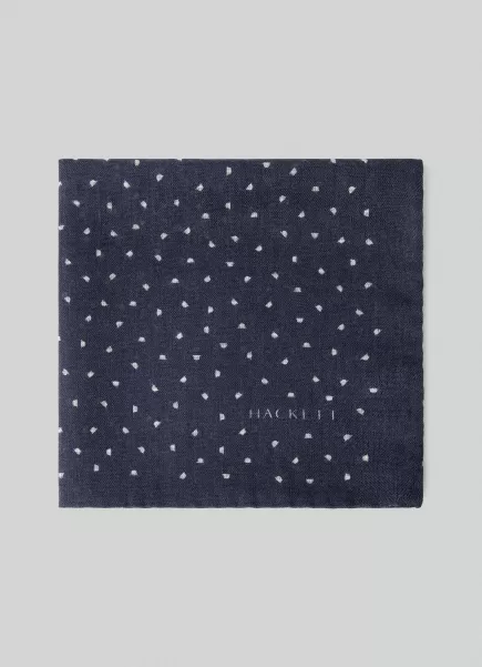 Producto Navy Corbatas Y Pañuelos De Bolsillo Hombre Hackett London Pañuelo Lana Puntos