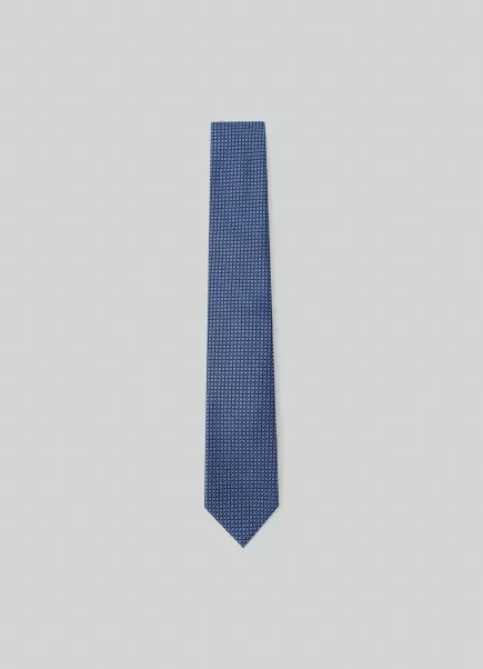 Corbatas Y Pañuelos De Bolsillo Hackett London Hombre Corbata Seda Estampado Estrellas Los Más Valorados Blue