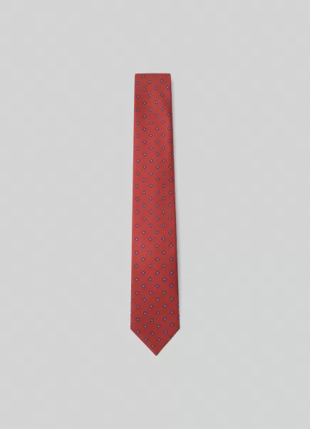 Clásico Hombre Corbata Seda Estampado Flores Corbatas Y Pañuelos De Bolsillo Hackett London Red