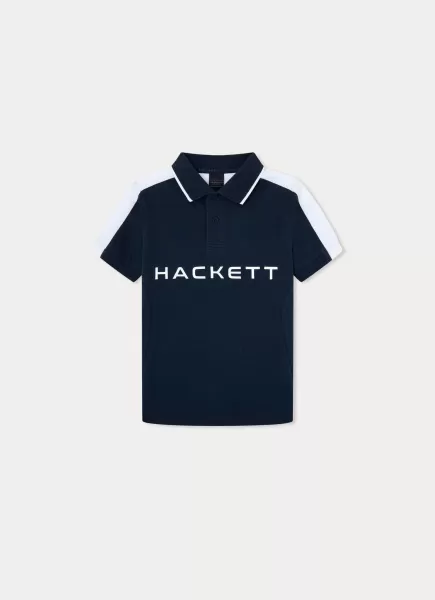 Hackett London Polo Algodón Amr De Moda Navy Polos Hombre