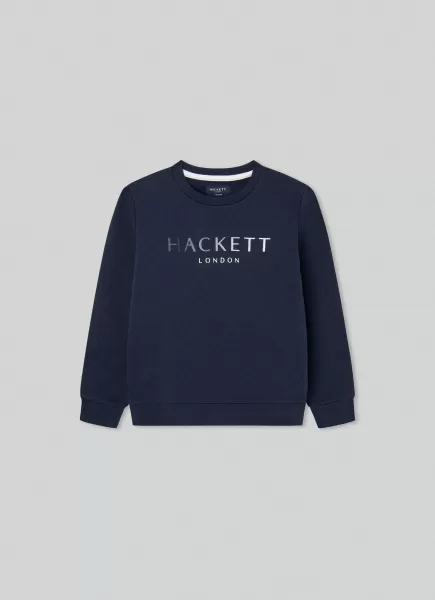 Hackett London Navy Hombre Sudadera Con Logo Estampado Camisetas Y Sudaderas Nuevo Producto